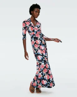 Best Diane von Furstenberg Abigail Silk Jersey Maxi Wrap Dress