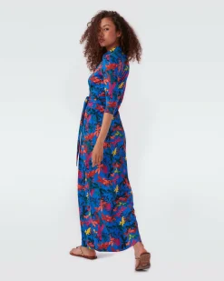 Discount Diane von Furstenberg Abigail Silk Jersey Maxi Wrap Dress