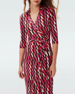 Sale Diane von Furstenberg Abigail Silk Jersey Midi Wrap Dress