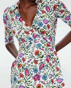 Clearance Diane von Furstenberg Abigail Silk Jersey Midi Wrap Dress