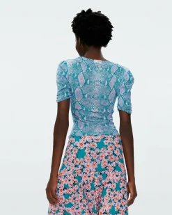Online Diane von Furstenberg Ali Reversible Mesh Top
