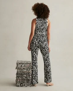 Discount Diane von Furstenberg Ariane Top In Tiny Dvf 50Th Crossword Black