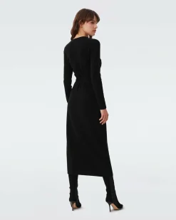 New Diane von Furstenberg Astrid Wool-Cashmere Wrap Dress