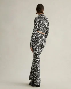 Hot Diane von Furstenberg Bobbie Wrap Top In Tiny Dvf 50Th Crossword Black