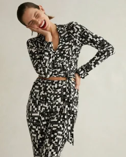 Discount Diane von Furstenberg Brooklyn Pants In Tiny Dvf 50Th Crossword Black