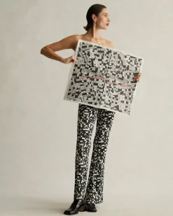 Discount Diane von Furstenberg Brooklyn Pants In Tiny Dvf 50Th Crossword Black