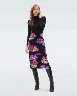 New Diane von Furstenberg Darlene Reversible Mesh Skirt