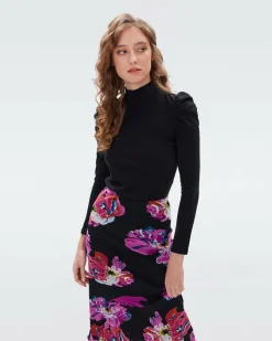 New Diane von Furstenberg Darlene Reversible Mesh Skirt