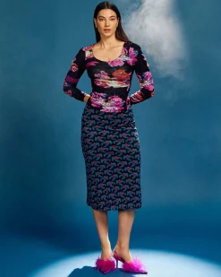 New Diane von Furstenberg Darlene Reversible Mesh Skirt