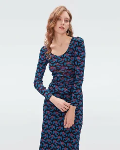 New Diane von Furstenberg Darlene Reversible Mesh Skirt