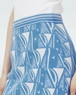 Online Diane von Furstenberg Dvf Alejandra Skirt In Dvf Logo Blue
