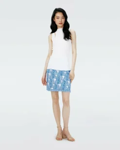 New Diane von Furstenberg Dvf Artemesia Top In Ivory