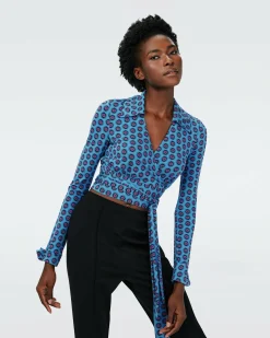 Outlet Diane von Furstenberg Dvf Bobbie Top In Flower Tie Barrier Reef