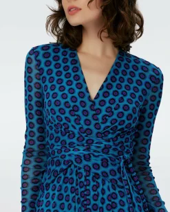 Outlet Diane von Furstenberg Dvf Brenda Dress In Flower Tie Barrier Reef