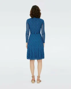 Outlet Diane von Furstenberg Dvf Brenda Dress In Flower Tie Barrier Reef
