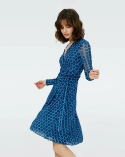 Outlet Diane von Furstenberg Dvf Brenda Dress In Flower Tie Barrier Reef