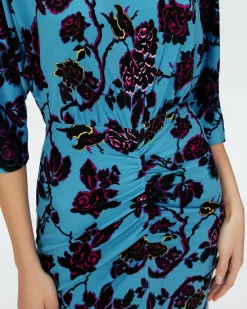Discount Diane von Furstenberg Dvf Chrisey Dress In China Vine Barrier Reef Lg