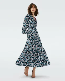 Best Diane von Furstenberg Dvf Gil Dress In Fortune Vine Ivory