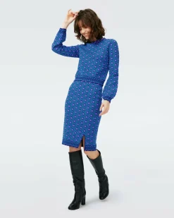 Best Diane von Furstenberg Dvf Iggy Top In Flower Tie Turquoise