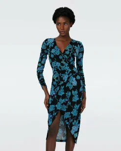 Online Diane von Furstenberg Dvf Nevine Dress In China Vine Blk/China Vine Blk