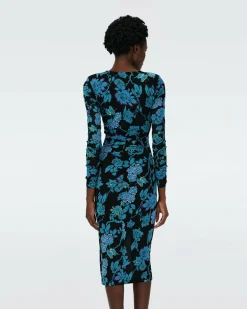 Online Diane von Furstenberg Dvf Nevine Dress In China Vine Blk/China Vine Blk