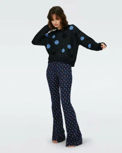 Sale Diane von Furstenberg Dvf Phillipa Top In Dots Blue