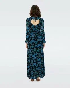Hot Diane von Furstenberg Dvf Sean Dress In China Vine Blk Med