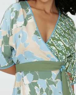 Sale Diane von Furstenberg Eloise Faux Wrap Maxi Dress