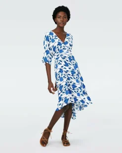 Clearance Diane von Furstenberg Eloise Faux Wrap Midi Dress