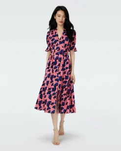 Online Diane von Furstenberg Erica Cotton Midi Dress