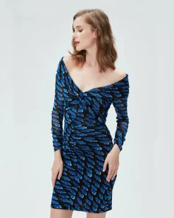 Discount Diane von Furstenberg Ganesa Mesh Mini Dress