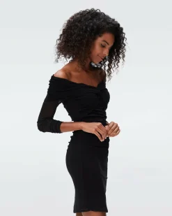 Discount Diane von Furstenberg Ganesa Mesh Mini Dress