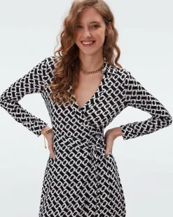 New Diane von Furstenberg Jeanne Silk Jersey Wrap Dress