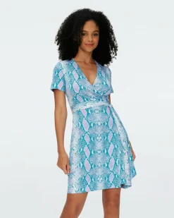Online Diane von Furstenberg Julian Short Sleeve Silk Jersey Wrap Dress