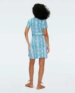 Online Diane von Furstenberg Julian Short Sleeve Silk Jersey Wrap Dress