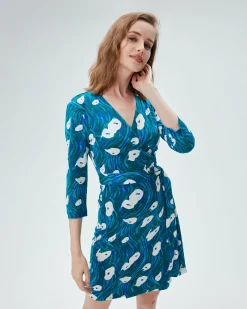 New Diane von Furstenberg Julian Silk Jersey Wrap Dress