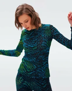 Fashion Diane von Furstenberg Logan Reversible Mesh Top