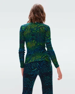 Fashion Diane von Furstenberg Logan Reversible Mesh Top