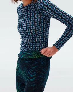 Fashion Diane von Furstenberg Logan Reversible Mesh Top