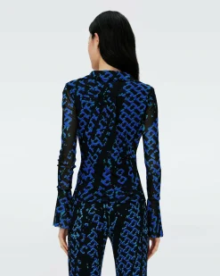 Online Diane von Furstenberg Mackenzie Mesh Top