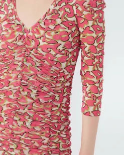 Hot Diane von Furstenberg Marcelle Pleated Mesh Dress