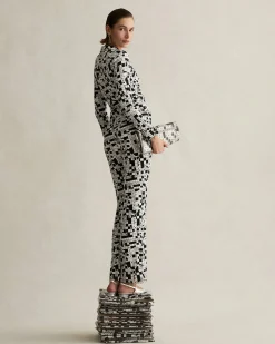 Fashion Diane von Furstenberg Michelle Jumpsuit In Tiny Dvf 50Th Crossword Ivory
