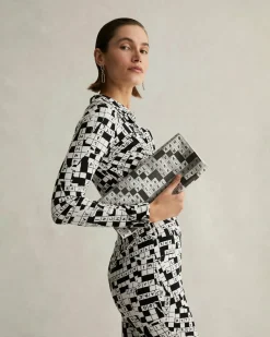 Fashion Diane von Furstenberg Michelle Jumpsuit In Tiny Dvf 50Th Crossword Ivory