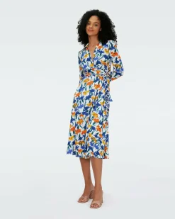 New Diane von Furstenberg Phoenix Reversible Mesh Wrap Dress