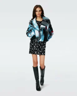 Sale Diane von Furstenberg Ruthina Knit Jacquard Coat